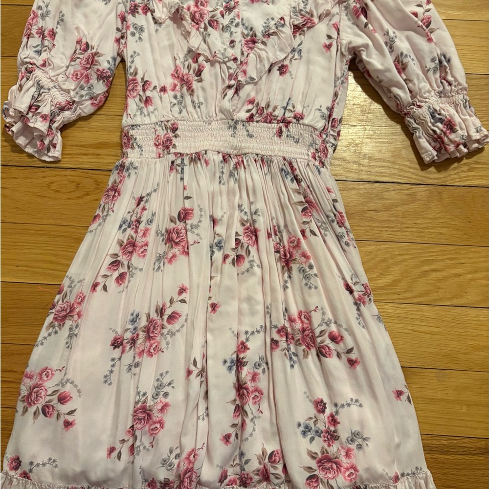 Floral Pink and White Women's Dress